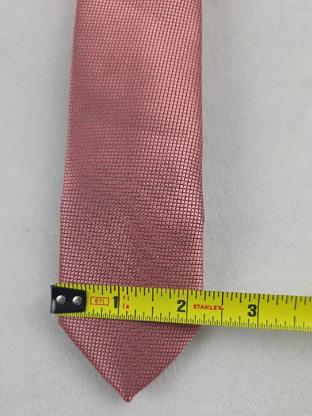 Ferromen Men's Textured Pink‎ Skinny Tie B84